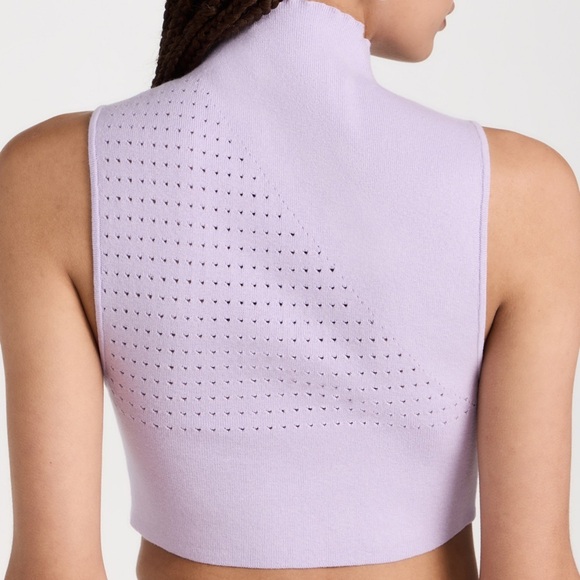 Victor Glemaud Lilac Crop Mockneck top size small NWT - Picture 2 of 7